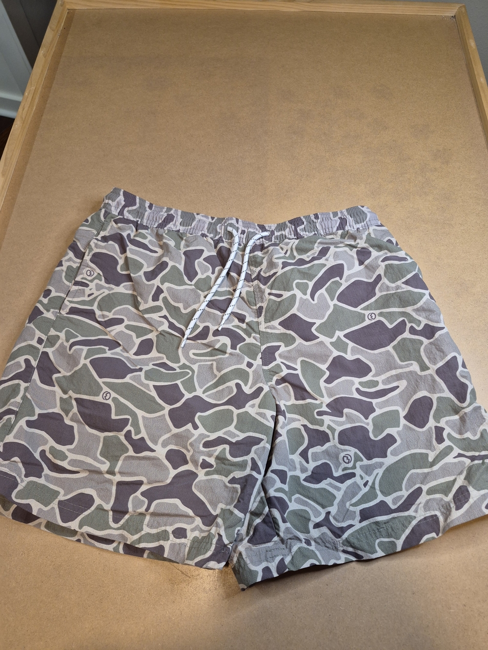 Magellan Outdoors Camo Hybrid Shorts in Olive and Gray 4528/7